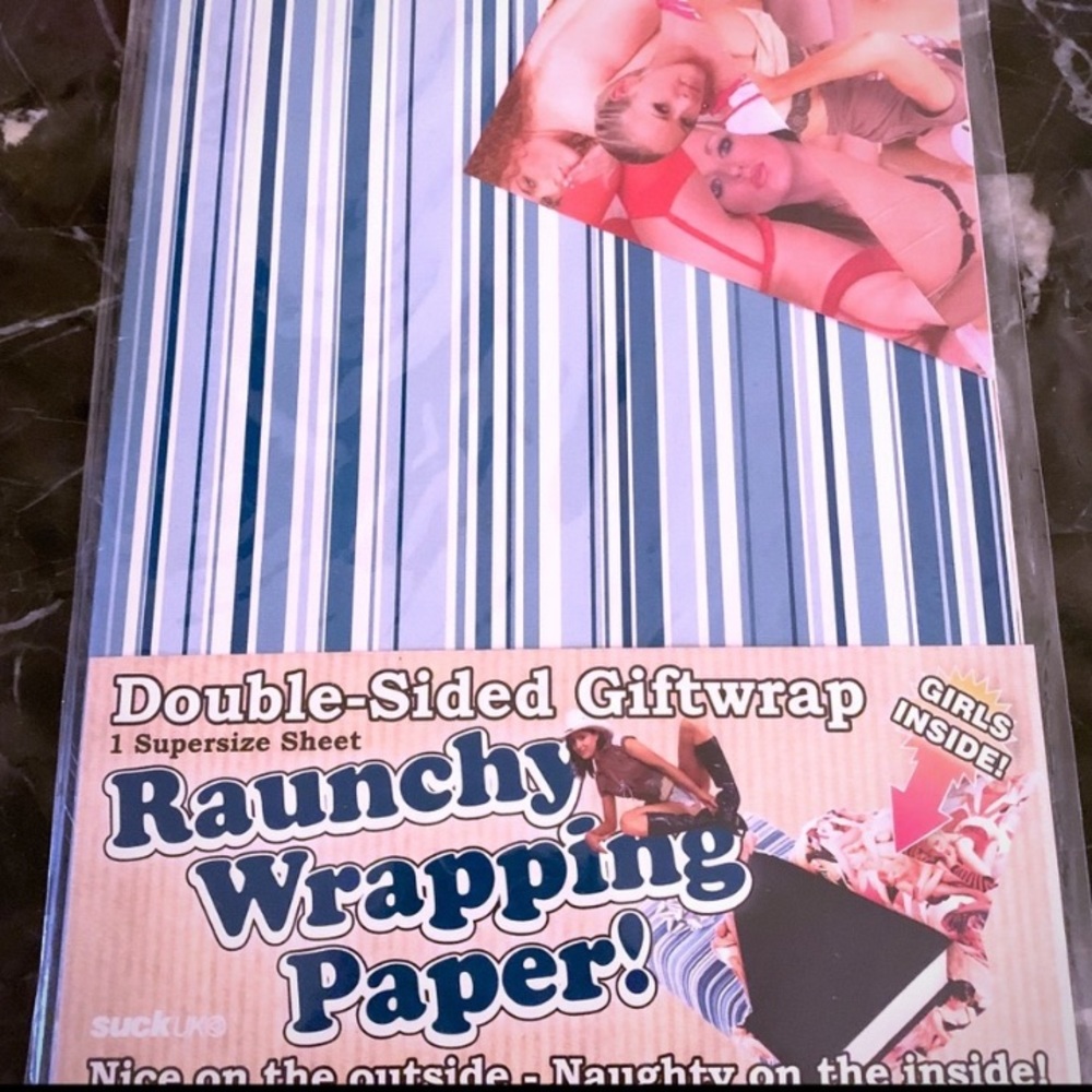LAST ONE Doubled-Sided Raunchy Wrapping Paper!